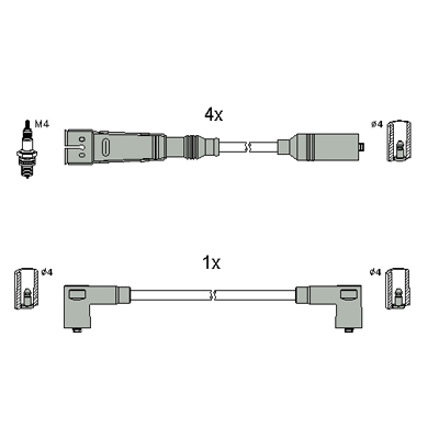 Bougiekabelset Hitachi 134786