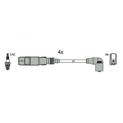 Bougiekabelset Hitachi 134793