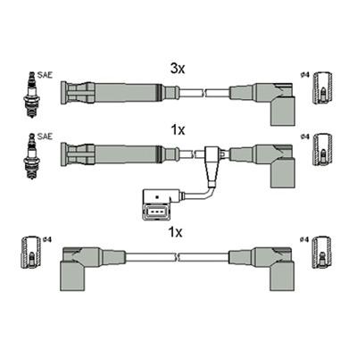 Bougiekabelset Hitachi 134805