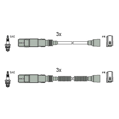 Bougiekabelset Hitachi 134952