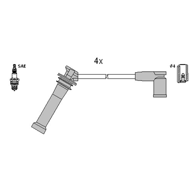 Bougiekabelset Hitachi 134955