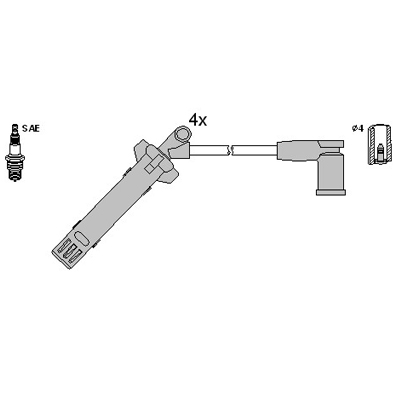 Bougiekabelset Hitachi 134966