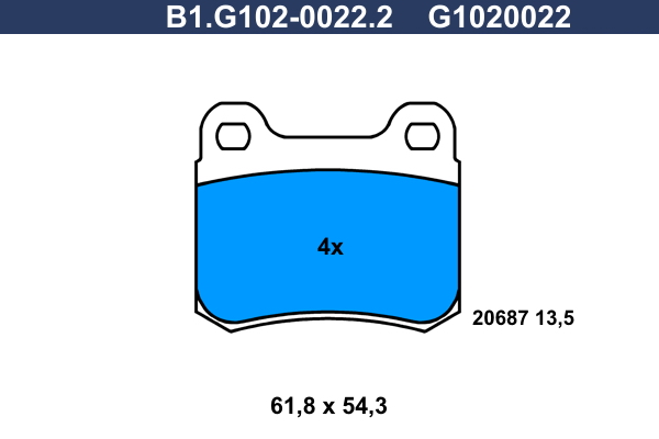 Remblokset Galfer B1.G102-0022.2