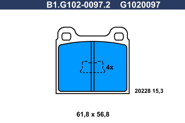 Remblokset Galfer B1.G102-0097.2