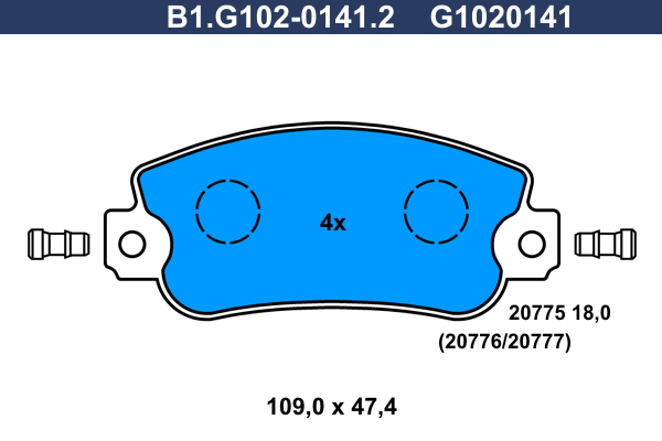 Remblokset Galfer B1.G102-0141.2