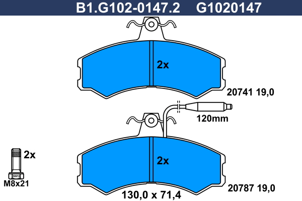 Remblokset Galfer B1.G102-0147.2