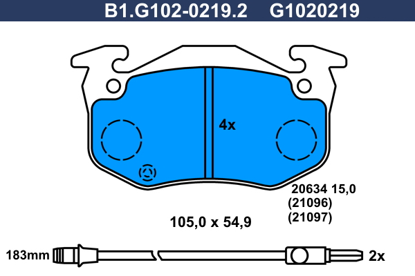 Remblokset Galfer B1.G102-0219.2