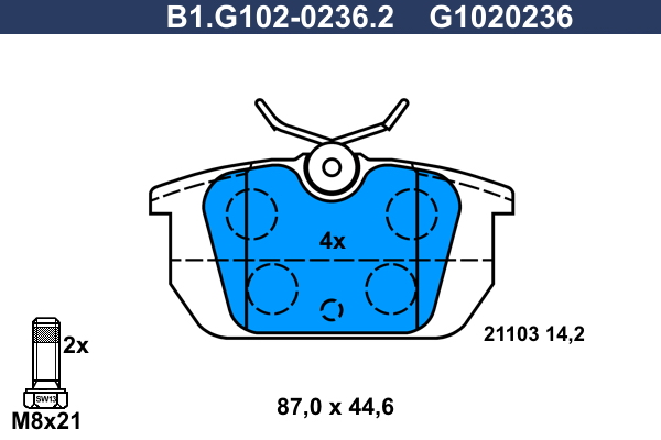 Remblokset Galfer B1.G102-0236.2