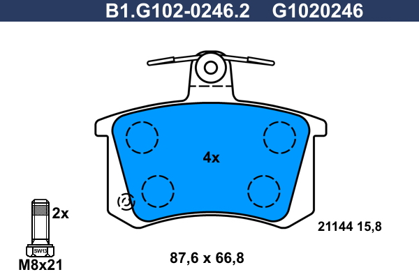 Remblokset Galfer B1.G102-0246.2