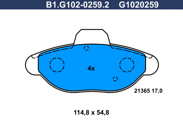 Remblokset Galfer B1.G102-0259.2