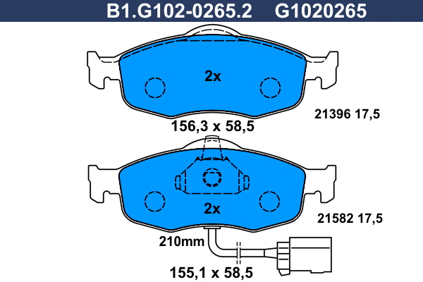 Remblokset Galfer B1.G102-0265.2