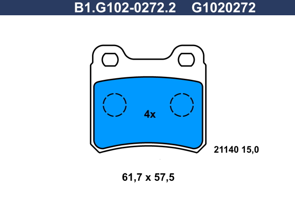 Remblokset Galfer B1.G102-0272.2