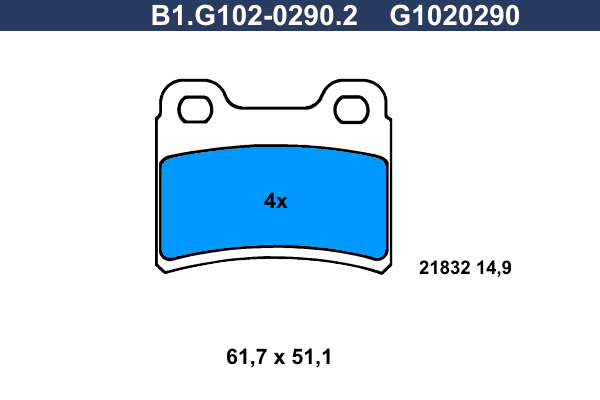 Remblokset Galfer B1.G102-0290.2