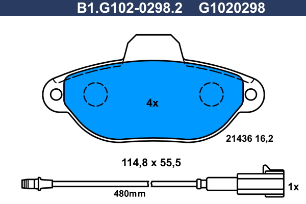 Remblokset Galfer B1.G102-0298.2