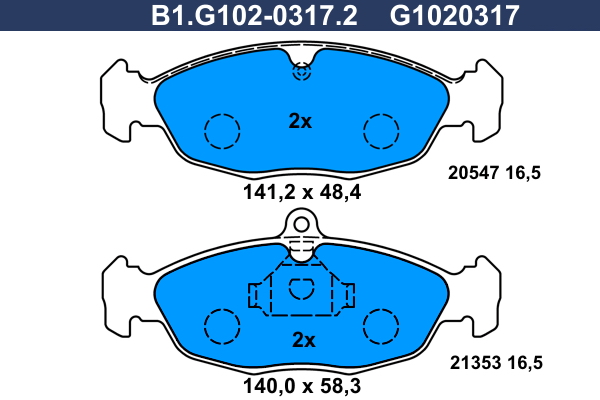 Remblokset Galfer B1.G102-0317.2