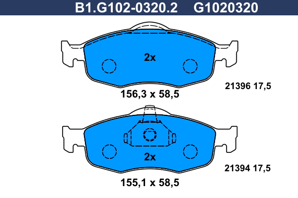 Remblokset Galfer B1.G102-0320.2