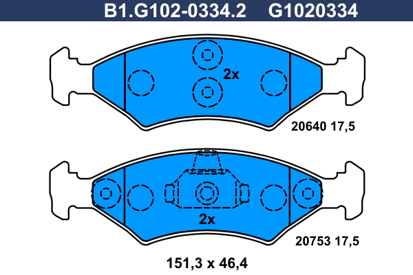 Remblokset Galfer B1.G102-0334.2