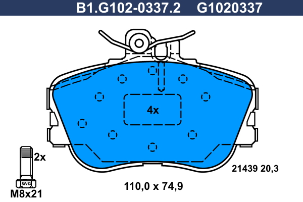 Remblokset Galfer B1.G102-0337.2