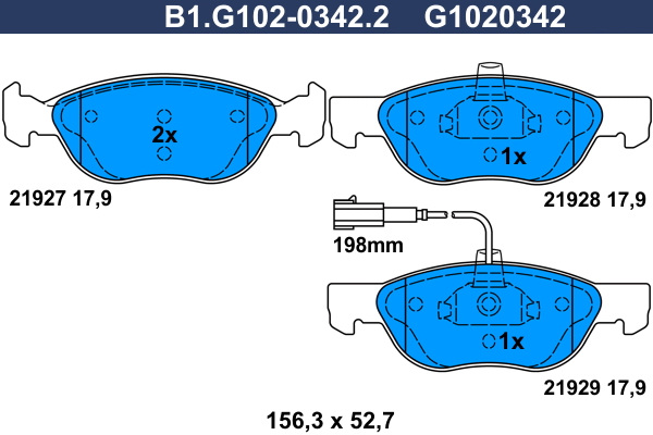 Remblokset Galfer B1.G102-0342.2