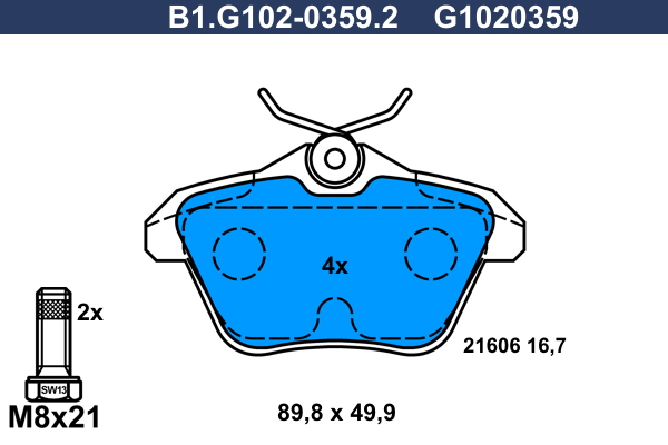 Remblokset Galfer B1.G102-0359.2