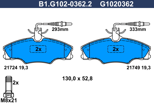 Remblokset Galfer B1.G102-0362.2