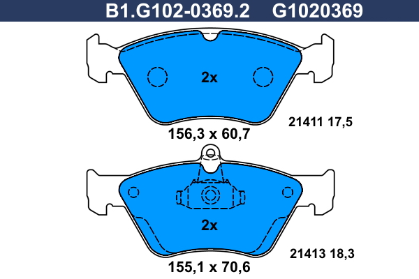 Remblokset Galfer B1.G102-0369.2