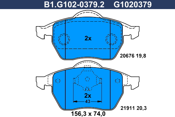 Remblokset Galfer B1.G102-0379.2