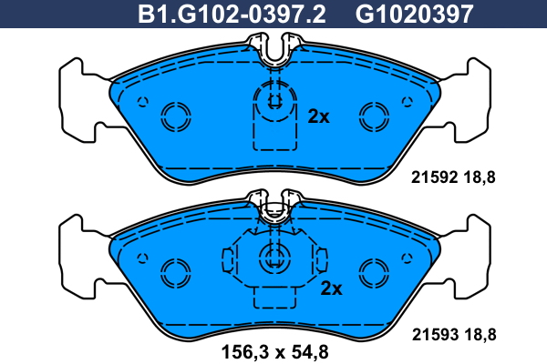 Remblokset Galfer B1.G102-0397.2