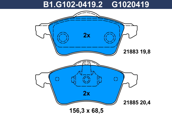 Remblokset Galfer B1.G102-0419.2