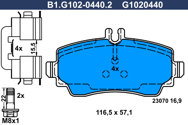 Remblokset Galfer B1.G102-0440.2