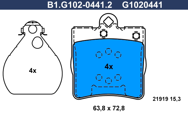 Remblokset Galfer B1.G102-0441.2