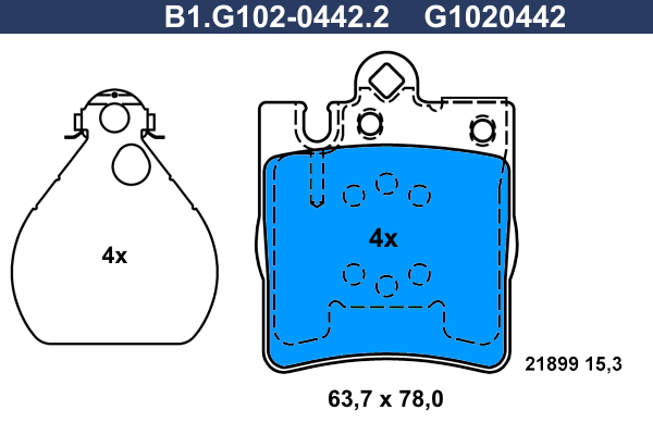 Remblokset Galfer B1.G102-0442.2