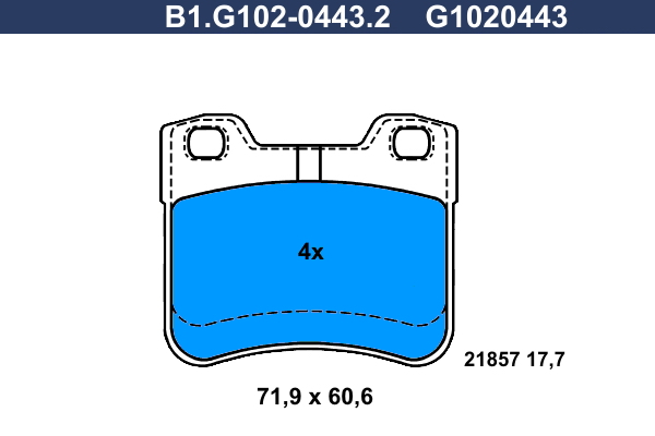 Remblokset Galfer B1.G102-0443.2