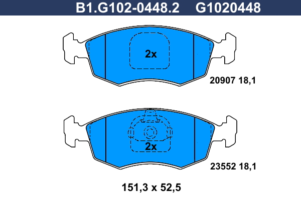 Remblokset Galfer B1.G102-0448.2