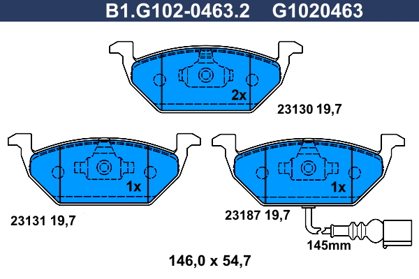 Remblokset Galfer B1.G102-0463.2