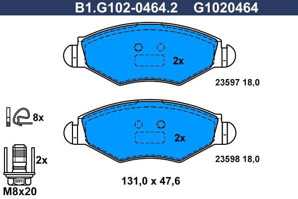 Remblokset Galfer B1.G102-0464.2