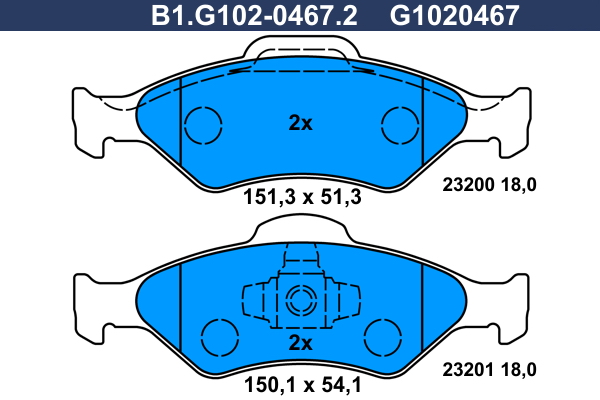 Remblokset Galfer B1.G102-0467.2