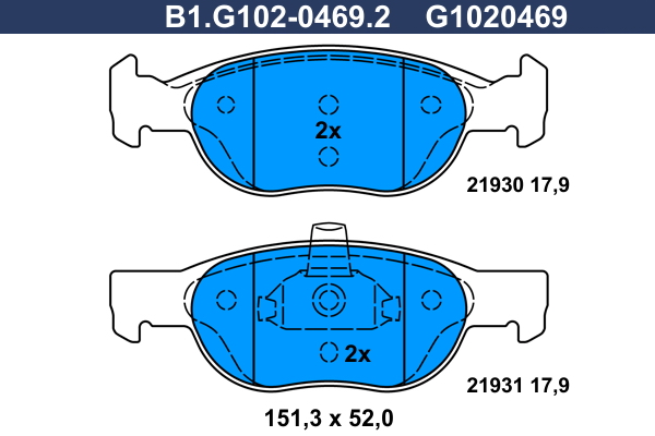 Remblokset Galfer B1.G102-0469.2