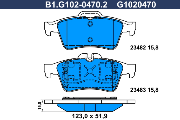 Remblokset Galfer B1.G102-0470.2