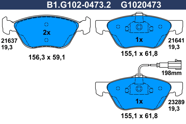 Remblokset Galfer B1.G102-0473.2