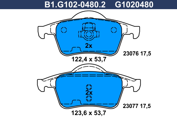 Remblokset Galfer B1.G102-0480.2