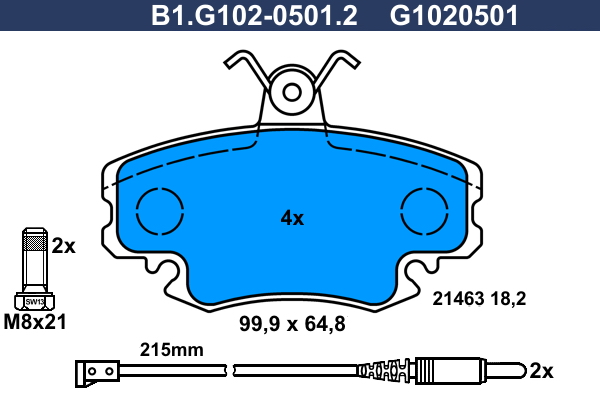 Remblokset Galfer B1.G102-0501.2