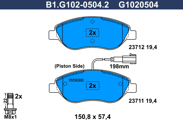 Remblokset Galfer B1.G102-0504.2