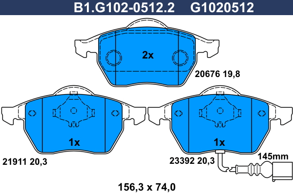 Remblokset Galfer B1.G102-0512.2