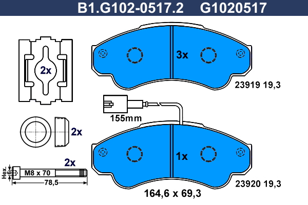 Remblokset Galfer B1.G102-0517.2