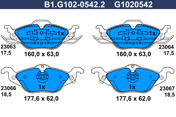 Remblokset Galfer B1.G102-0542.2