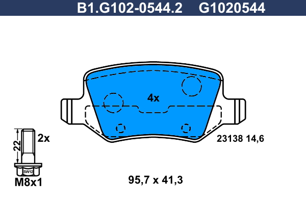 Remblokset Galfer B1.G102-0544.2