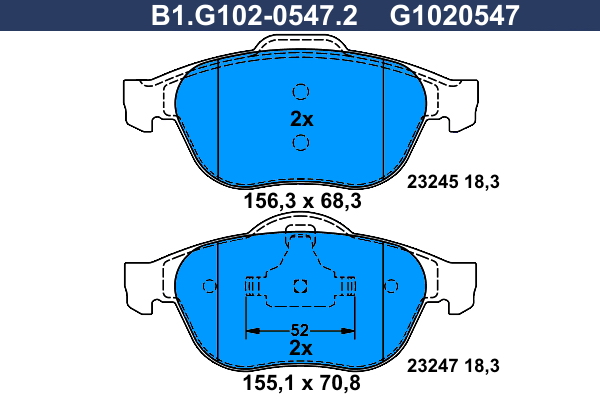 Remblokset Galfer B1.G102-0547.2