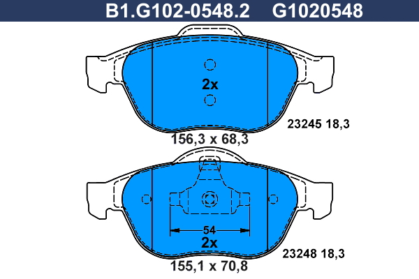 Remblokset Galfer B1.G102-0548.2