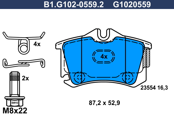 Remblokset Galfer B1.G102-0559.2